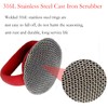 YZTOOM Cast Iron Scrubber, Iron Chainmail Scrubber Skillet Cleaner with