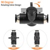 QWORK Pack of 5 Pneumatic Connectors Pneumatic Stop Valve for