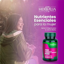 Multivitamínico para Mujer con Omega 3 - Ácido folico - Calcio - Complejo B - Vitamina C - Vitamina D3 - Omega 3 - Minerales Seleccionados, Apoyo Nutr