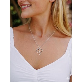 Lcherry Joy Heart Cross Necklace for Women,Baptism Confirmation Birthday Gifts Religious Christian Jewelry