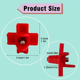Cyrading 6pcs Chicken Nipple Waterer Horizontal Automatic Poultry Nipples Horizontal Side Mount Chicken Drinkers (1spt, 6pcs)