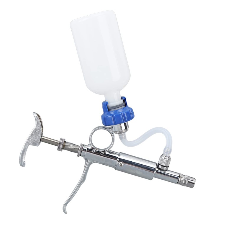 Adjustable Continuous Injection Syringe - Stainless Steel/Plastic Animal Syringe -