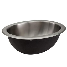 RecPro RV 10" x 13" Stainless Steel Oval Sink | Single Bowl | 1.5 Drain Hole (With Faucet)