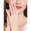 JIWOY Women's Cross Ring Heart Cut White opal Adjustable Rings
