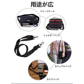 ALLVD High Strength Shoulder Belt, Highly Waterproof Performance, Ultra Durable Shoulder Bag, Messenger Bag, PC Bag, Tool Bag, Business Bag, Sports Bag, etc. (Black), Black