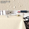 Tovaglia cerata, lavabile, effetto lino, facile da pulire, impermeabile, 160