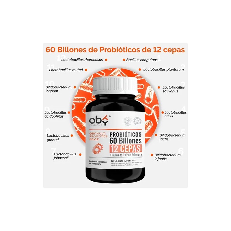 Multi Probioticos Avanzados 60 Billones De 12 Cepas Y Prebioticos