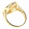 neXxtten Gold Tone Gold Plated Ring With Clear Rhinestone -