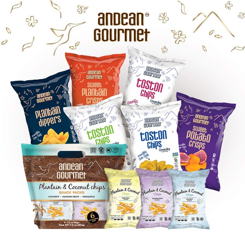 ANDEAN GOURMET Garlic Toston Chips 10oz (Pack of 3) -
