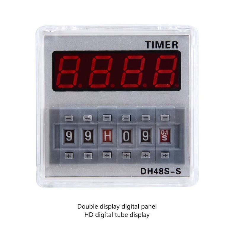 YWBL-WH Programmable Delay Time Relay Timer 0.1S-99H 8-Pin DH48S-S 12V/24V/380V(24V