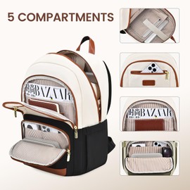 LOVEVOOK 15.6 inch Laptop Backpack - Versatile Work and Computer Backpack for Men and Women, Durable and Stylish Design