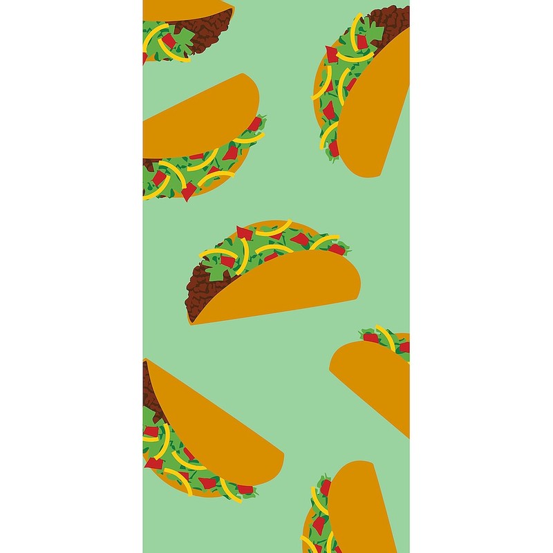 CafePress Taco Pattern 30"x60" Absorbent, Soft Beach Towel