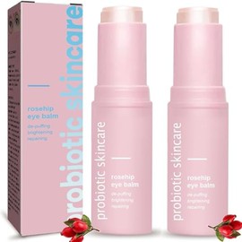 2Pcs Stick Contorno de Ojos Rosa Mosqueta, Stick Contorno de Ojos Hidratante Bálsamo Múltiple Bálsamo Contorno, Difumina las Líneas de expresión y... 