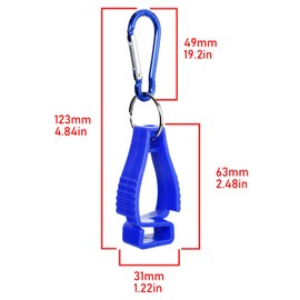 ZZHXSM 2pcs Multifunctional Glove Clip Prevent Losing Hook Glove Safety Clip Glove Grabber Clip Holder for Gloves Glasses, Helmets, Towels, Blue