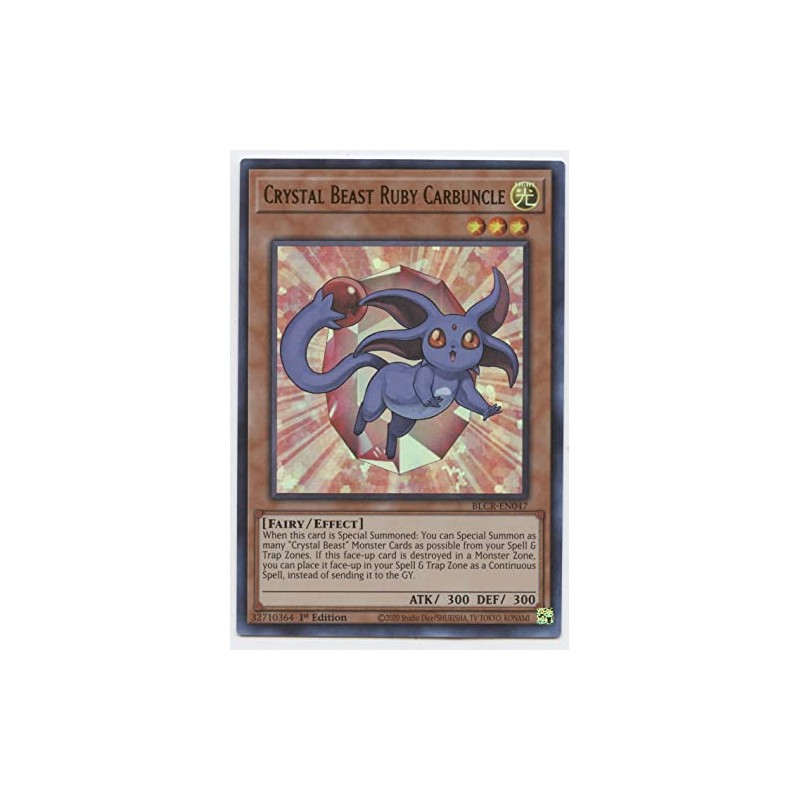 Crystal Beast Ruby Carbuncle - BLCR-EN047 - Ultra Rare -