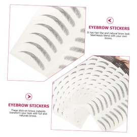 Outanaya 12pcs Waterproof Makeup Eyebrow Stickers Realistic Like Imitation for Sparse Patchy or Over-plucked Eyebrows