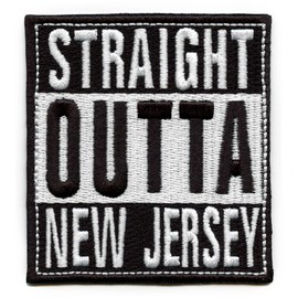 Straight Outta New Jersey Patch Embroidered Iron On