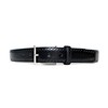 KIETH Men's Belt, Antique Style Punched Leather, Black, 1.3 inches