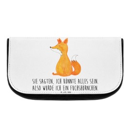 Mr. & Mrs. Panda Cosmetic Bag Fox Horn, White, Hand Drawn