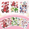 JarThenaAMCS 18 Sheets Valentines Day Window Cling Set St. Patrick's