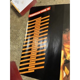 Vintage 1981 Rolling Stone Tour poster  Released By Raindrop Products  24”x12”
