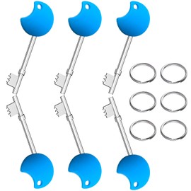 6Pcs Radar Key for UK Disabled Toilet, Mellbree Zinc Alloy Toilet Key for UK Disabled Toilets