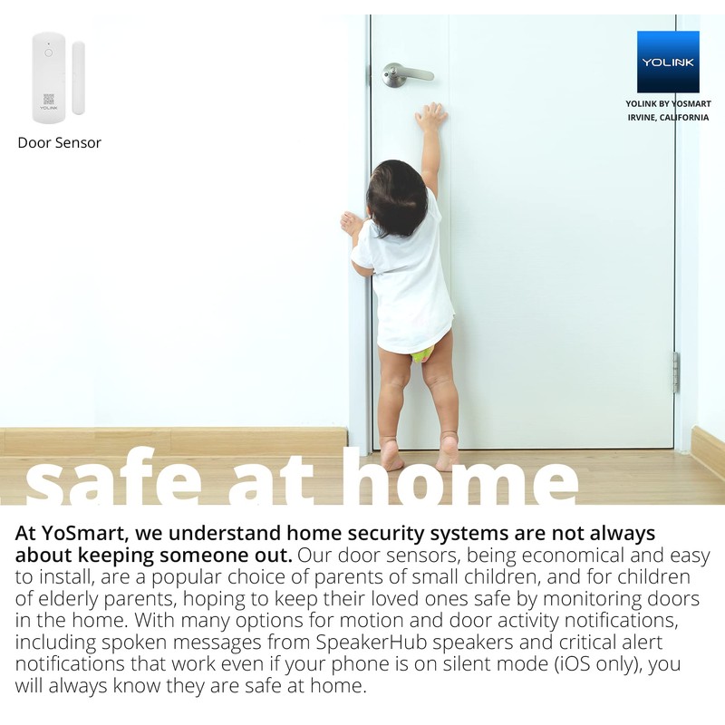 YoLink Door Sensor, 1/4 Mile World's Longest Range Smart Home