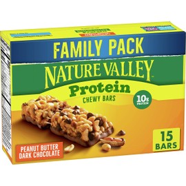 Nature Valley Nature Valley Chewy Granola Bars, Protein, Peanut Butter Dark Chocolate, 15 bars, 21.3 OZ