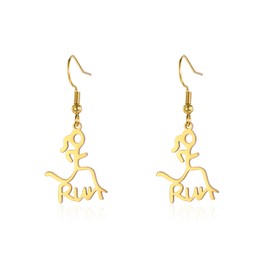 Fashion Runner Earrings Marathon Runner Gifts for Women Girls Stainless Steel Sports Hoop Earrings Running Jewelry Gift Stainless Steel, Stainless Steel