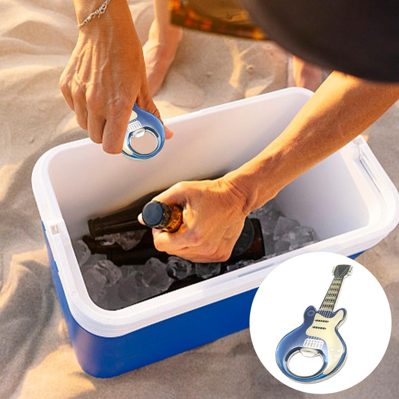 1 Piece Guitar Shape Bottle Opener, Magnetic Bottle Opener, Creative