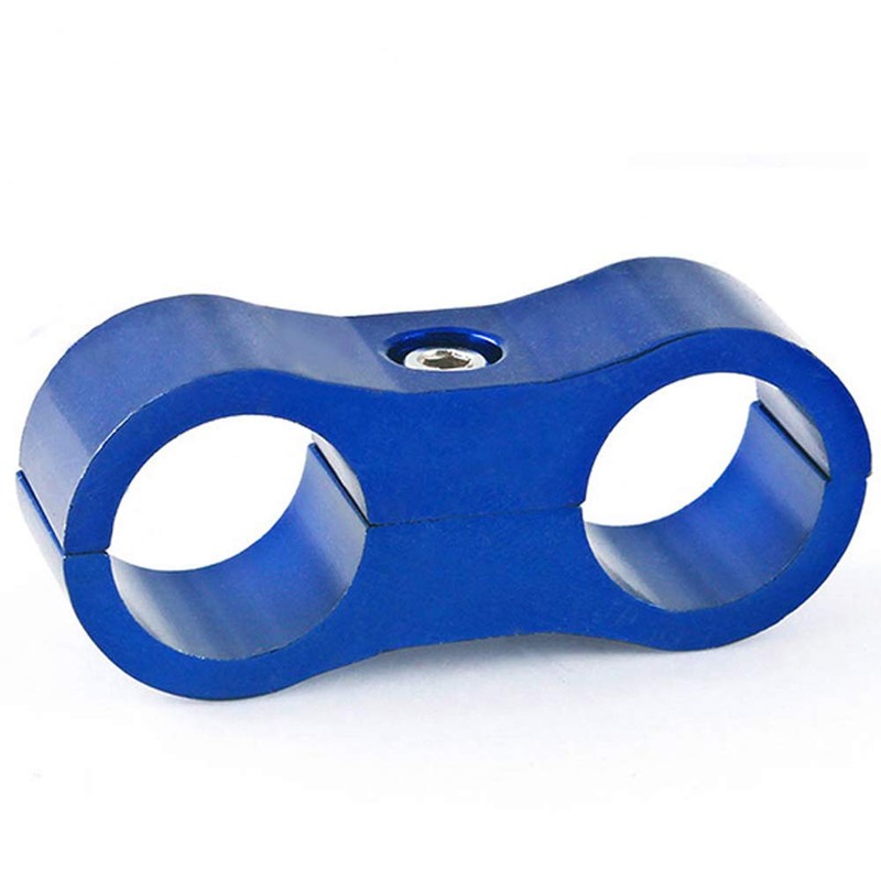 8AN Hose Separator Clamp Aluminum Fuel Line Mounting Clamp Divider