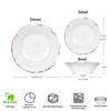 ZAROCRUS Vintage Melamine Dinnerware Sets, 18 Piece Lightweight and Unbreakable