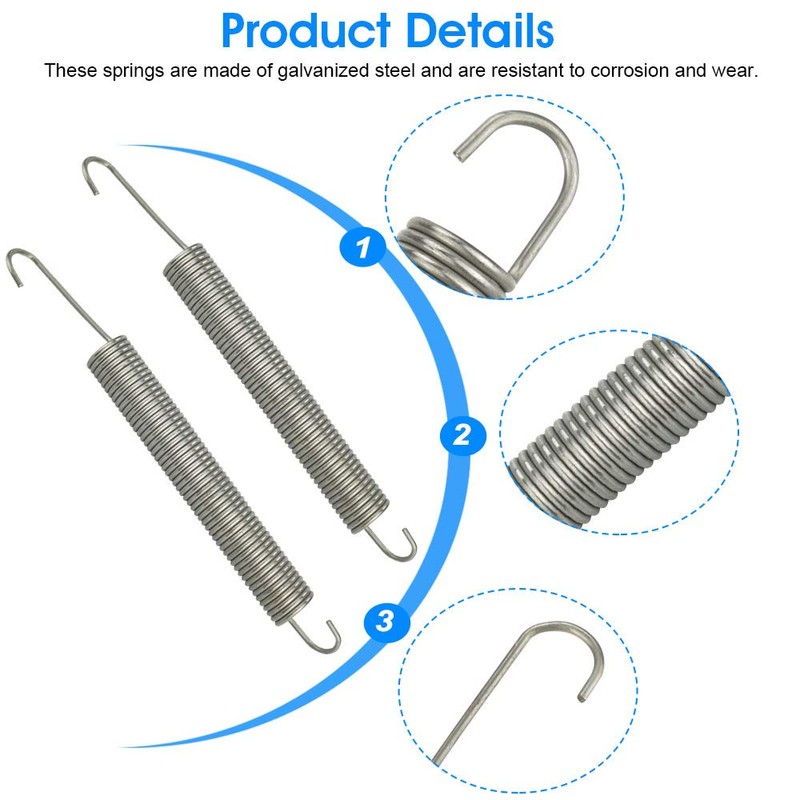 TANCUDER 2 Pcs Recliner Replacement Springs Dual Hook Mechanism Tension