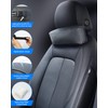 Tombyda Car Neck Pillows Breathable Leather Cover Driving Seat Headrest