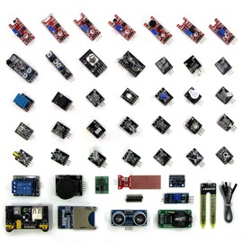 45 in 1 Sensor Modules Kit with Tutorial, Electronic Sensor Starter Beginners Kit Compatible with Arduino
