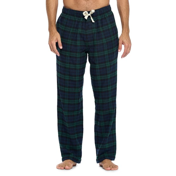 Ashford & Brooks Mens Super Soft Flannel Plaid Pajama Sleep