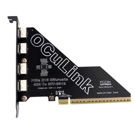 chenyang 4 Port Oculink to PCIe 4.0 X16 Adapter,SFF-8611/8612 to PCI Express Expansion Card Adapter with 12cm Slot Bracket