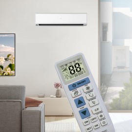 Metronic 495348 – Telecomando universale per condizionatori e pompe di calore, ricerca automatica per marca o per modello, timer, 5 modalità di funzionamento, bianco