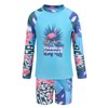 Aisyee Girls Two Piece Rash Guard Swimsuits Set with Swim