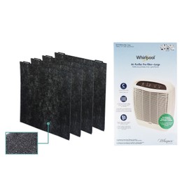 Whirlpool 8171434K (8171434), 4-Pack (Large), Air Purifier Active Carbon Pre-Filters, Fits Air Purifier Model AP51030K, AP45030K, APR45130L, WP500, 18x16.5 inch