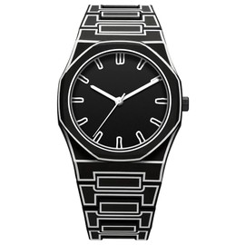 FANMIS Men's Anime-Inspired Fashion Sketch Wristwatch Minimalist Creative Wormhole Design Watch Stylish and Durable Timepiece for Men's Sports Watch (B Black)