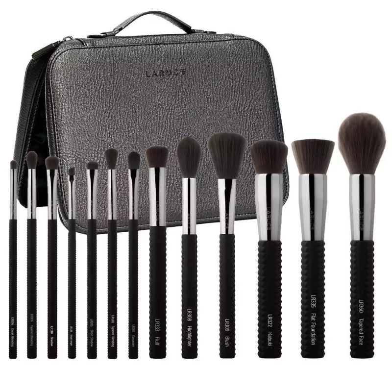 LARUCE Ann 13 Piece Makeup Brush Set + Case -