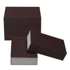 uxcell 5pcs Scouring Pads Non-Scratch Scouring Sponge Scrub Pads 4" x 2.8" For Scouring Kitchens, Dishwashing, Brown