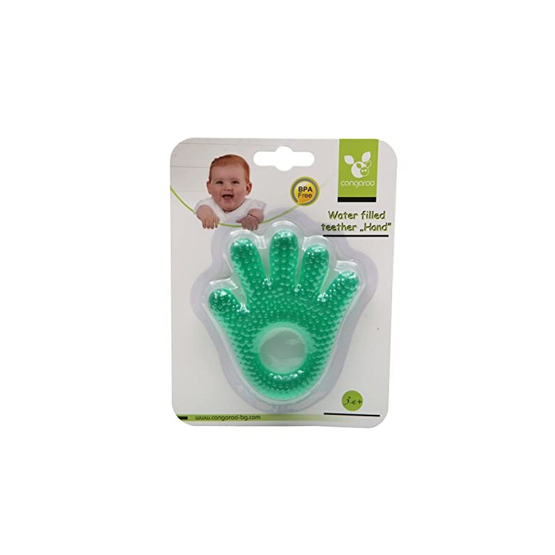 Teething Ring Hand T1204 Green Cooling Teething Ring Massaged and