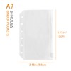 DY.2ten 10 Pack A7 Zipper Binder Pockets, Translucent 6 Hole