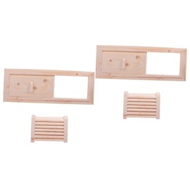 Operitacx 2 Sets Cedar Sauna Ventilation Panel Set Durable Air Vent Grille for Steam Sauna Room Excellent Ventilation Effect for Fresh Air Flow