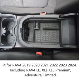 EDBETOS 3PCS Center Console Organizer Tray Set Compatible with Toyota RAV4 2019-2024 and 2021-2024 Prime Accessories Insert Armrest Storage Box, Dash Console Tray,Only Fit 8'' Multimedia Display