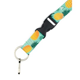 Limeloot Pineapple Lanyard for Keys, Cute Tropical Lanyard with Quick Release Buckle and Key Chain Holder