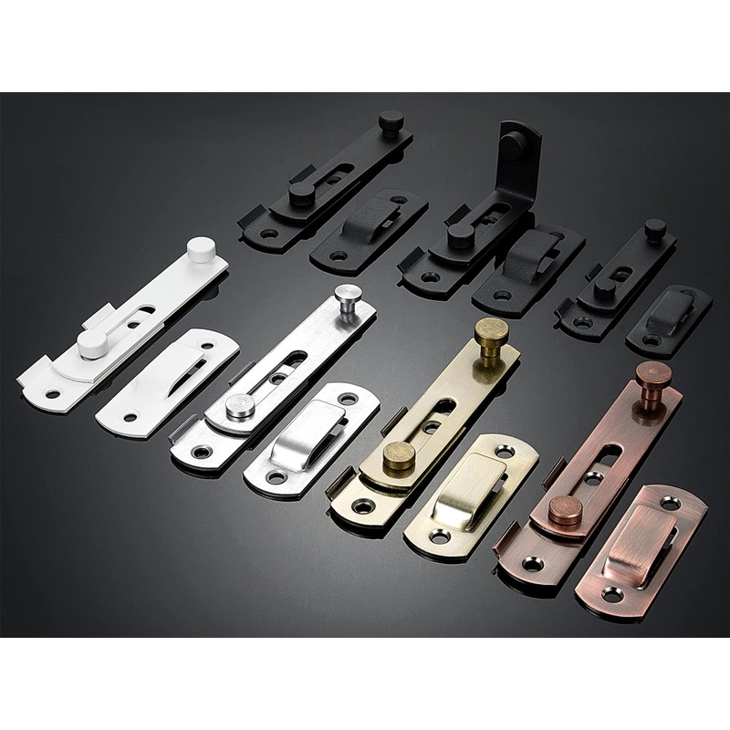 2 Packs Barn Door Latches，Matte White Stainless Steel barn gate