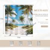 Glawry Beach Shower Curtain 72Wx72L Inches, Tropical Summer Seaside Bathroom